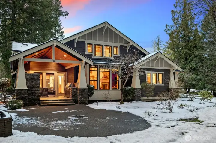 Back of the house with large patio