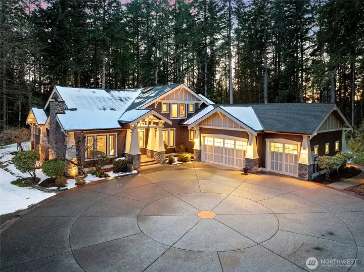 Beautifully stamped concrete driveway