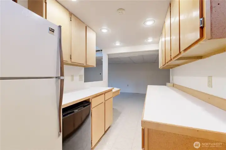 Basement kitchen.