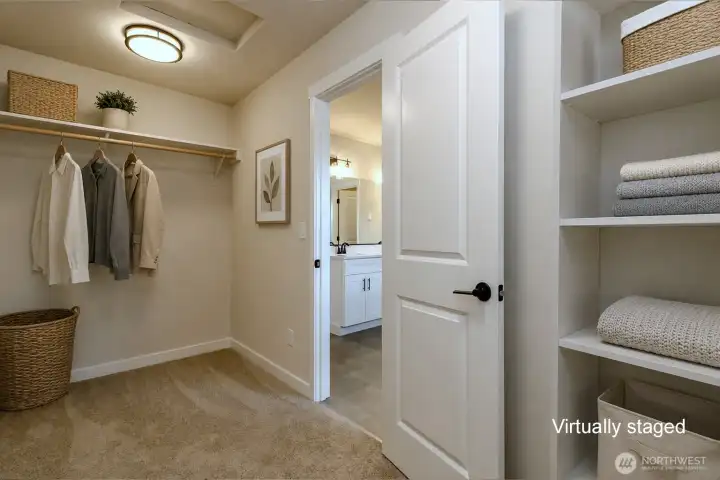 Huge primary suite closet Huge primary suite closet
