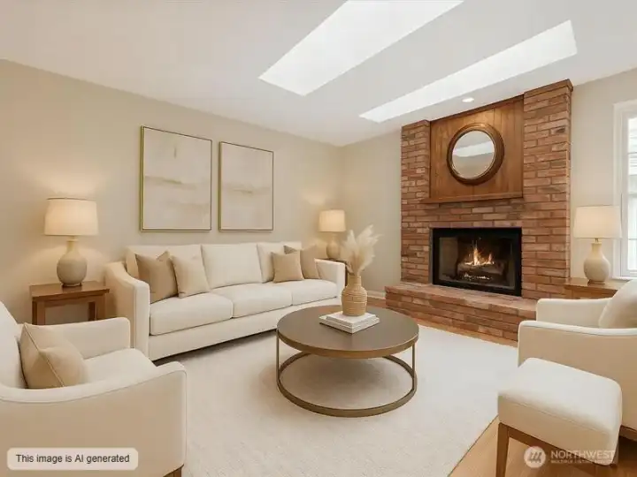 Family room with gas fireplace Family room with gas fireplace