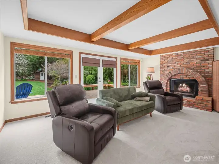 Bonus room leading out of French doors onto the deck.