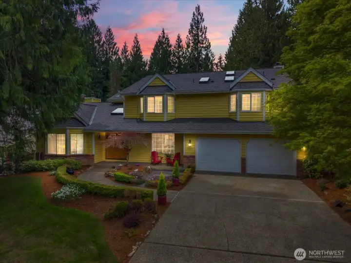 Beautiful view at night, too. This is home!