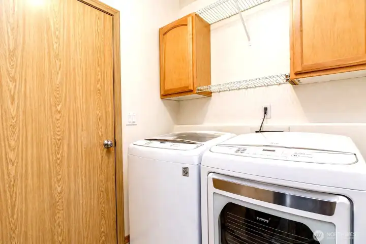 Laundry room door that leads to garage