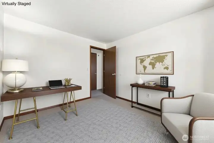 Virtually staged second bedroom Virtually staged second bedroom