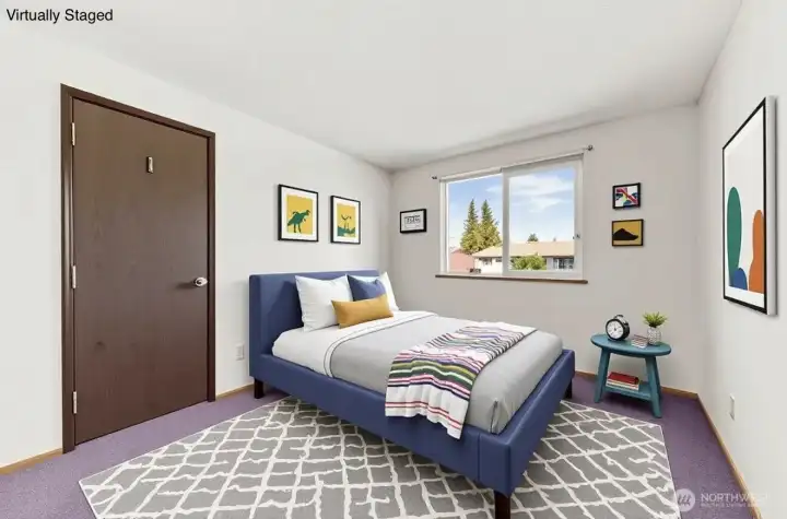 Virtually staged third bedroom Virtually staged third bedroom