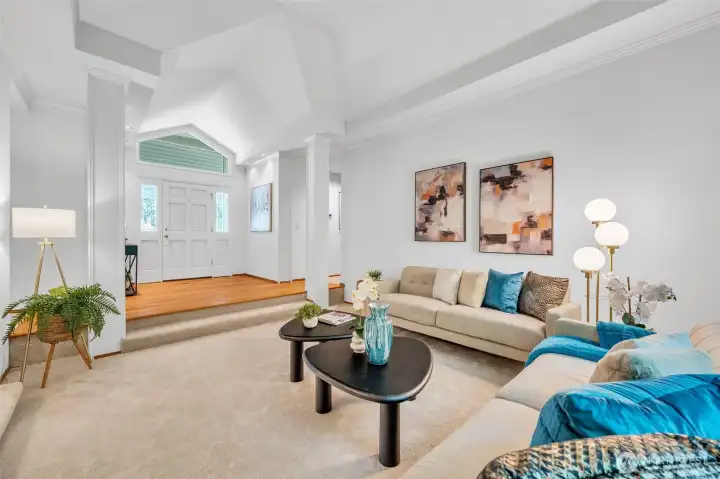 Entry and living room.