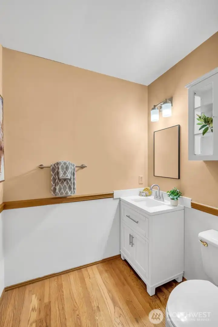 1/2 bath.