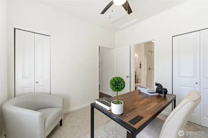 Flexible room can be office or guest room