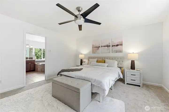 spacious primary suite