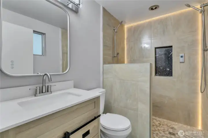 Updated bathrooms feature contemporary finishes designed for comfort and style. Updated bathrooms feature contemporary finishes designed for comfort and style.