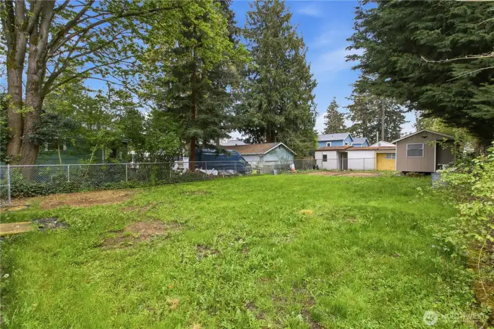 A private backyard offers room to relax while enjoying the beauty of the Pacific Northwest. A private backyard offers room to relax while enjoying the beauty of the Pacific Northwest.