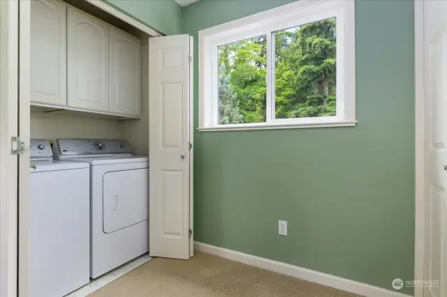 Upstairs laundry area.