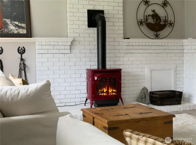 New gas fireplace.