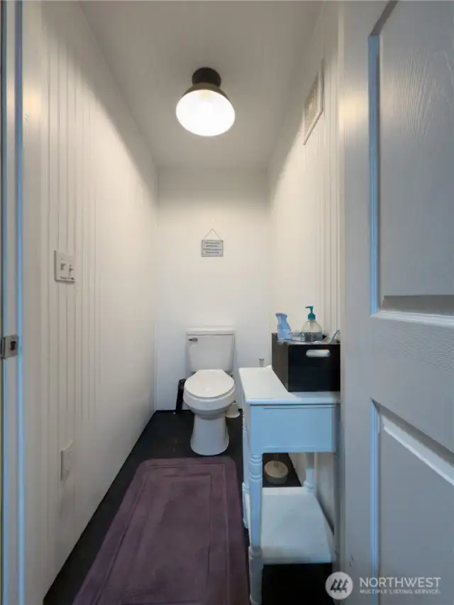 Barn restroom.