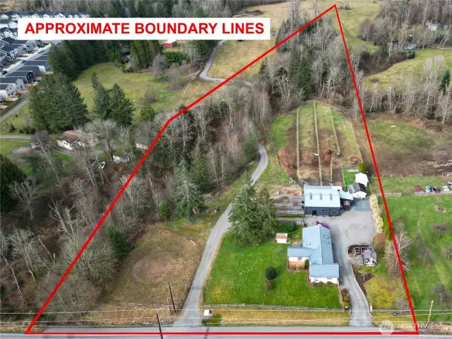 Approximate property boundaries.