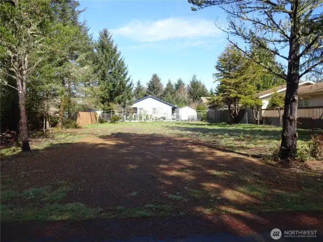 Front view of lot