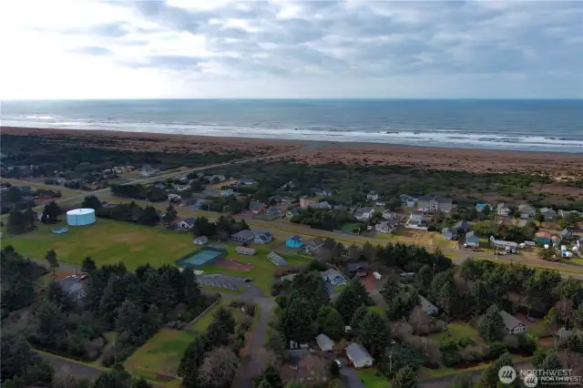 Aerial view of one of the beach access locations