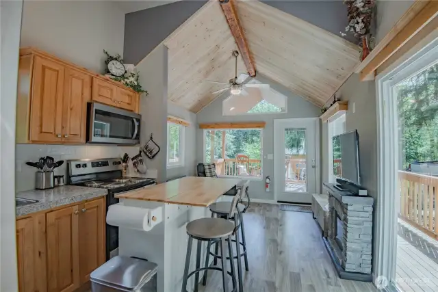 The home boasts beautiful views from every window
