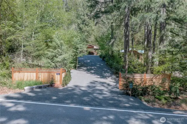 Partially fenced with easy access from N Lake Cushman Road and an impeccably maintained rock driveway
