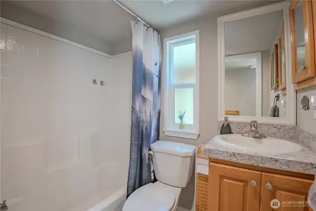 Includes a full bath for added convenience