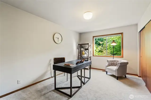 First floor office or a 5th bedroom with closet.