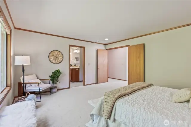 Grand double doors from hall.