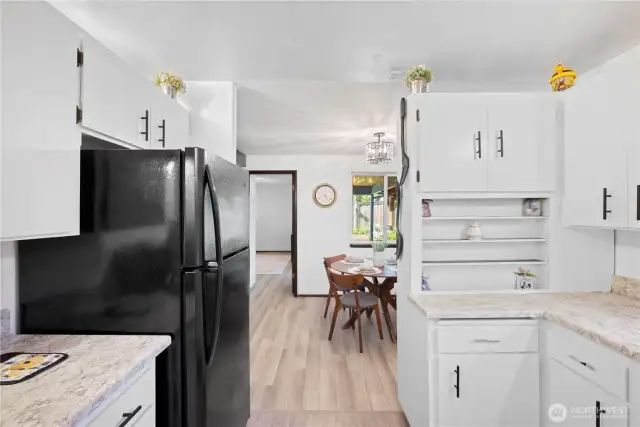 kitchen and dining