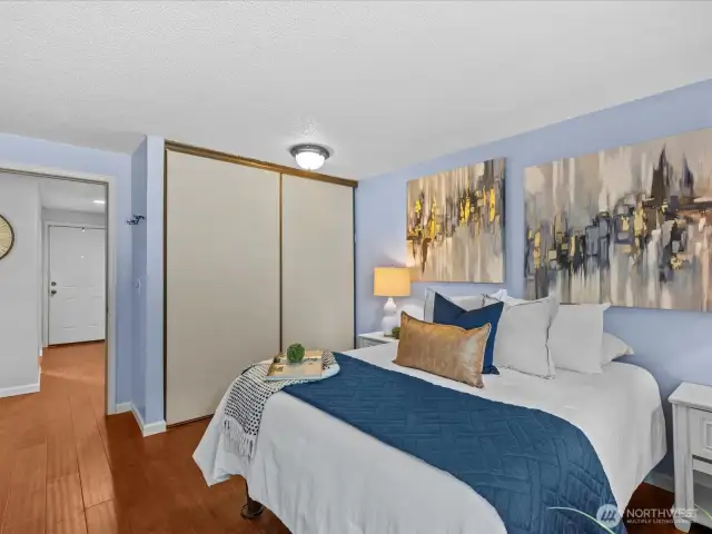 Large bedroom with space for a king-sized bed.