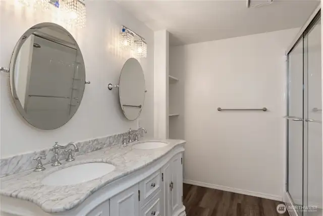 En-suite bathroom with large shower