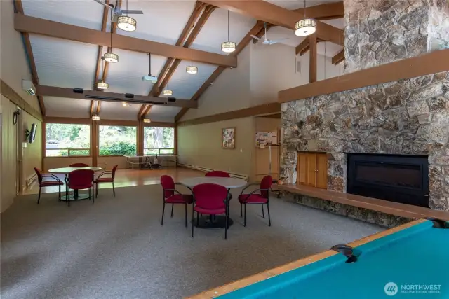 Club house with pool table and ping pong table. Large space for get together's.