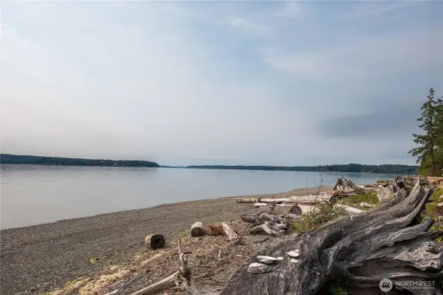 One of the many private beaches in the community
