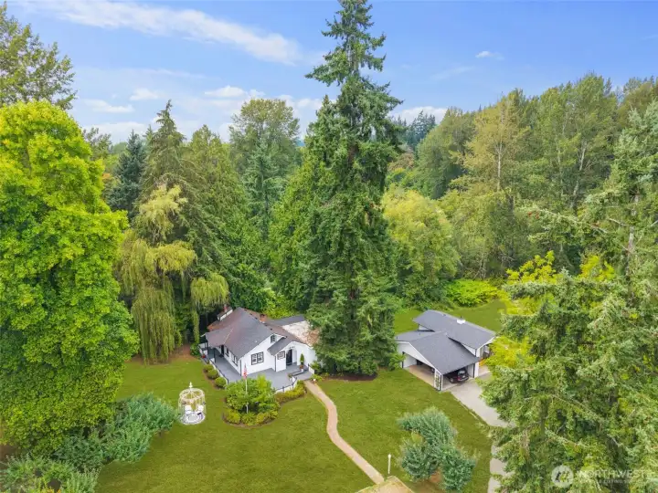 Aerial view of property
