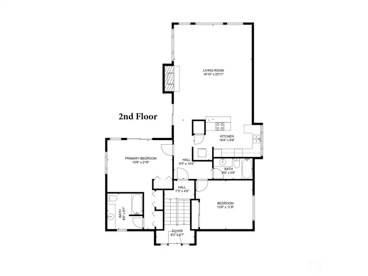 Top level floor plan