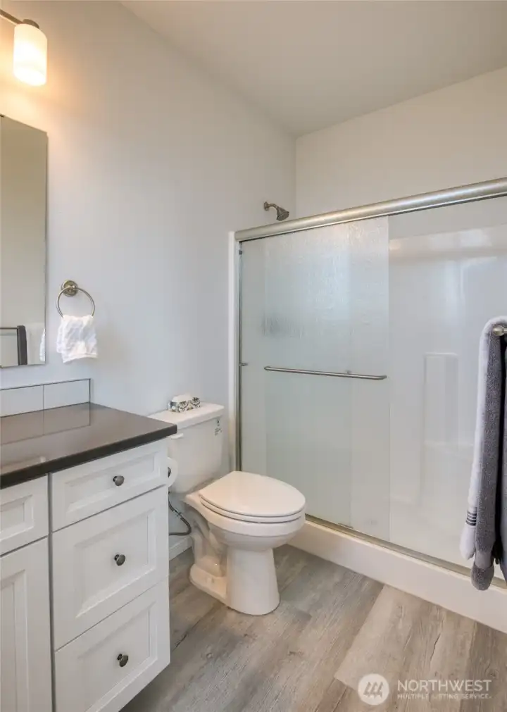 Primary bathroom.