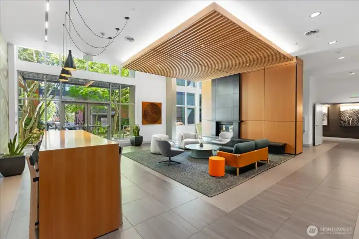 Recently remodeled lobby