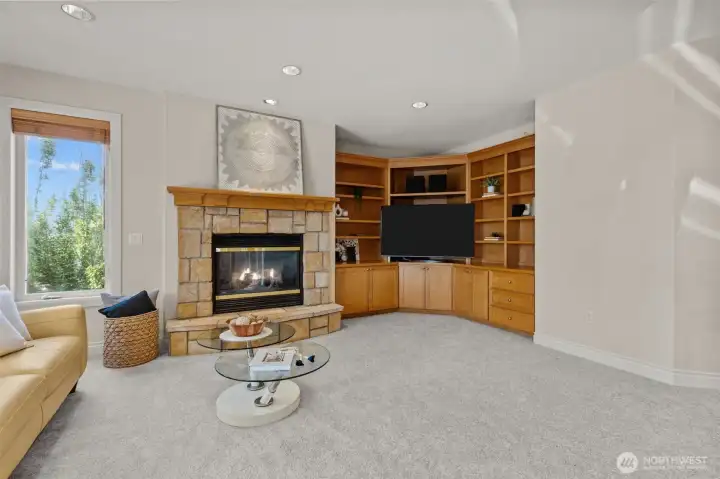 Versatile family room designed for relaxation, media, or hosting guests. Versatile family room designed for relaxation, media, or hosting guests.