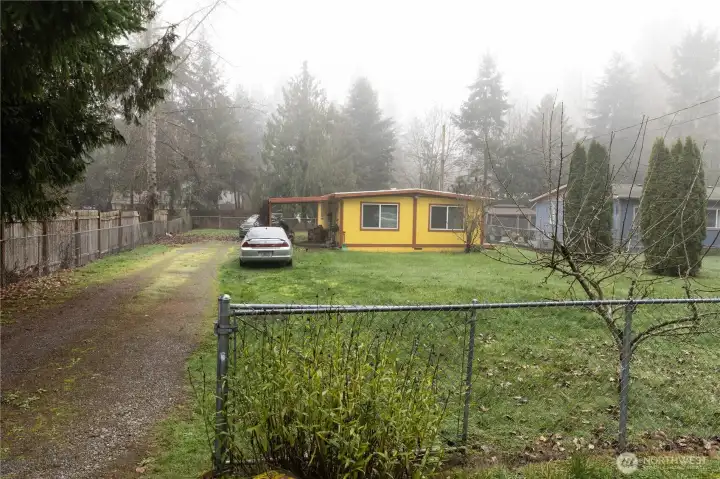 fully fenced with front gate