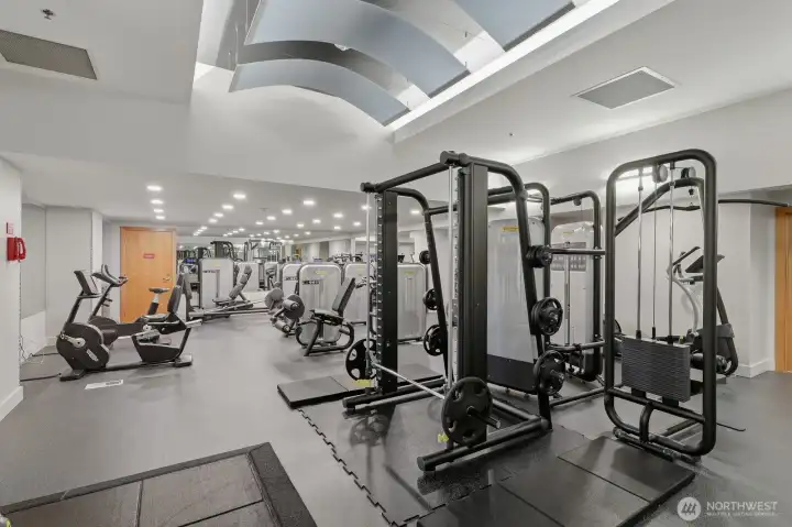 Access to a large, state-of-the-art gym with the newest collections of workout equipment.
