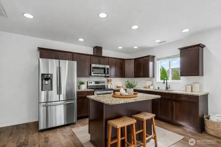 Kitchen comes with all SS appliances.