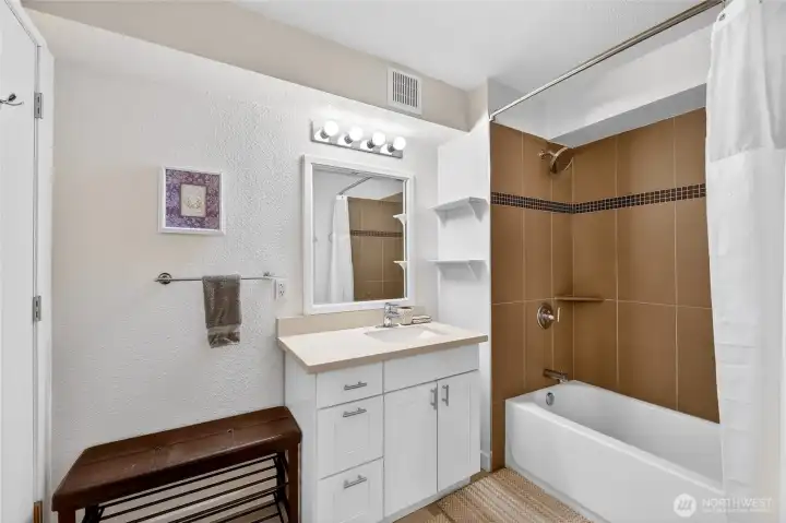 Apartment bathroom.