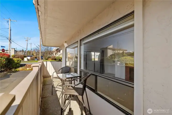 Wrap around fenced patio