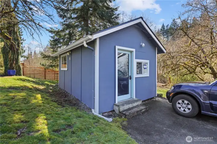 Powered Shed is great for gym/she shed or man cave Powered Shed is great for gym/she shed or man cave