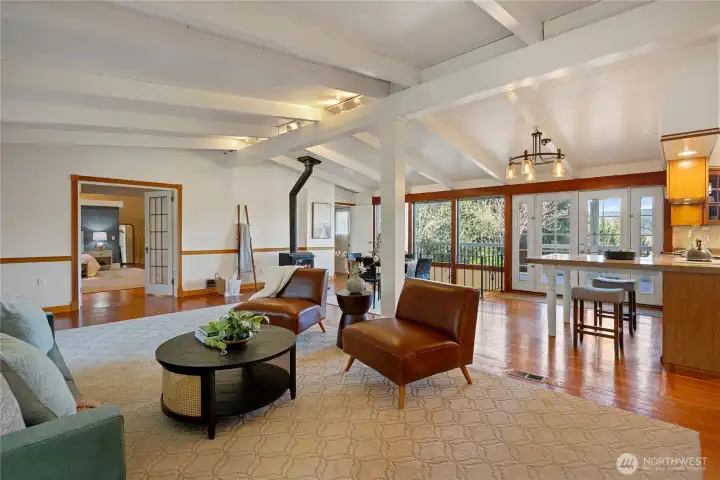 Great room over 900 square feet.