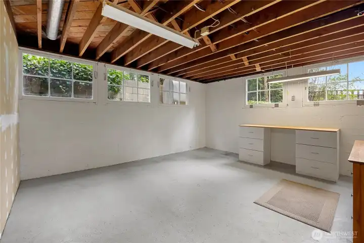 Unfinished area/workshop