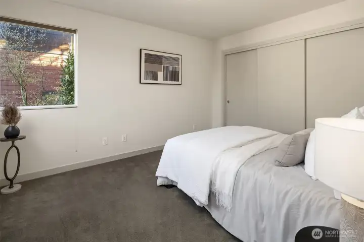 Spacious lower level bedroom