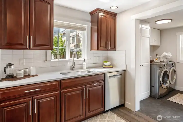 One more look at the kitchen and adjacent utility space.