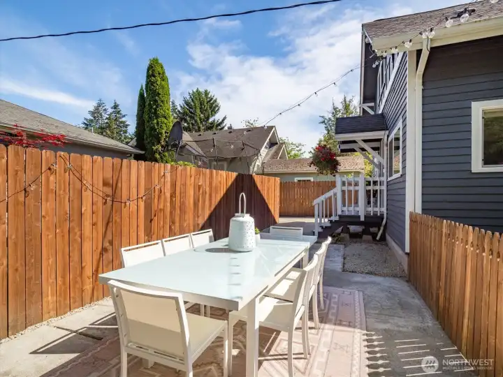 At the front of the home is a large patio space - perfect for grilling, dining and entertaining.