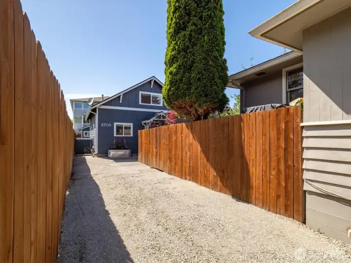 Your elongated driveway can handle at least 3 to 4 parking spots when guests arrive.