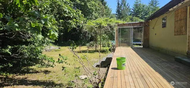 Back yard with deck